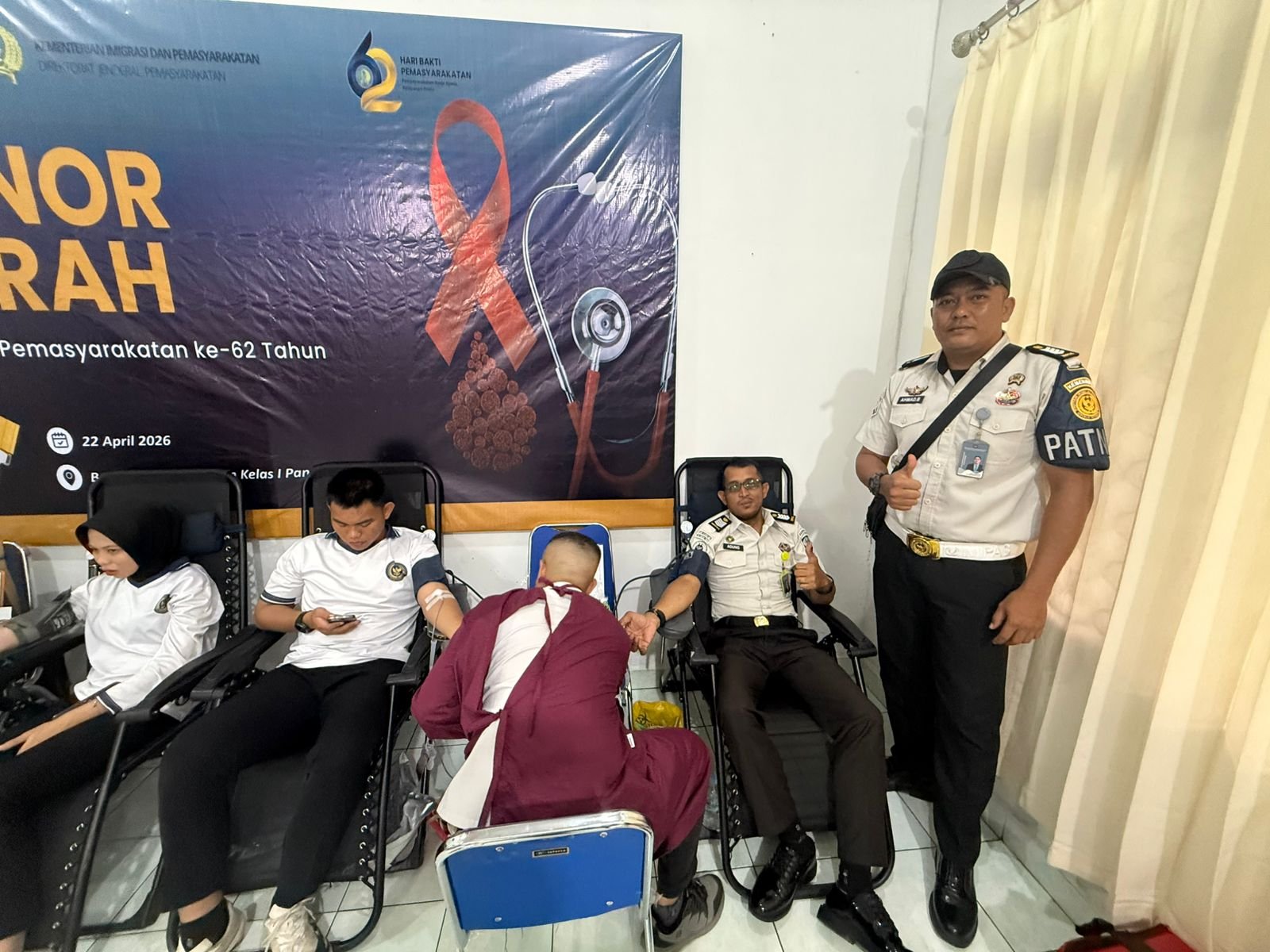 Semarak HBP Ke-62, Kanwil Ditjenpas Babel adakan donor darah di Bapas Pangkalpinang